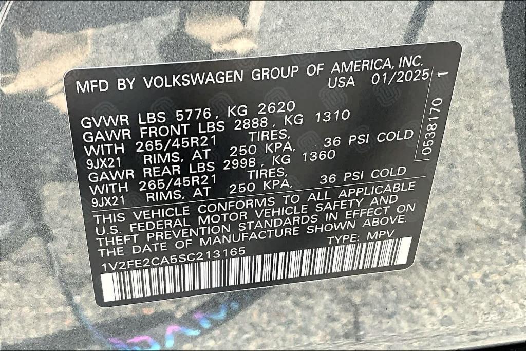 new 2025 Volkswagen Atlas Cross Sport car, priced at $50,838