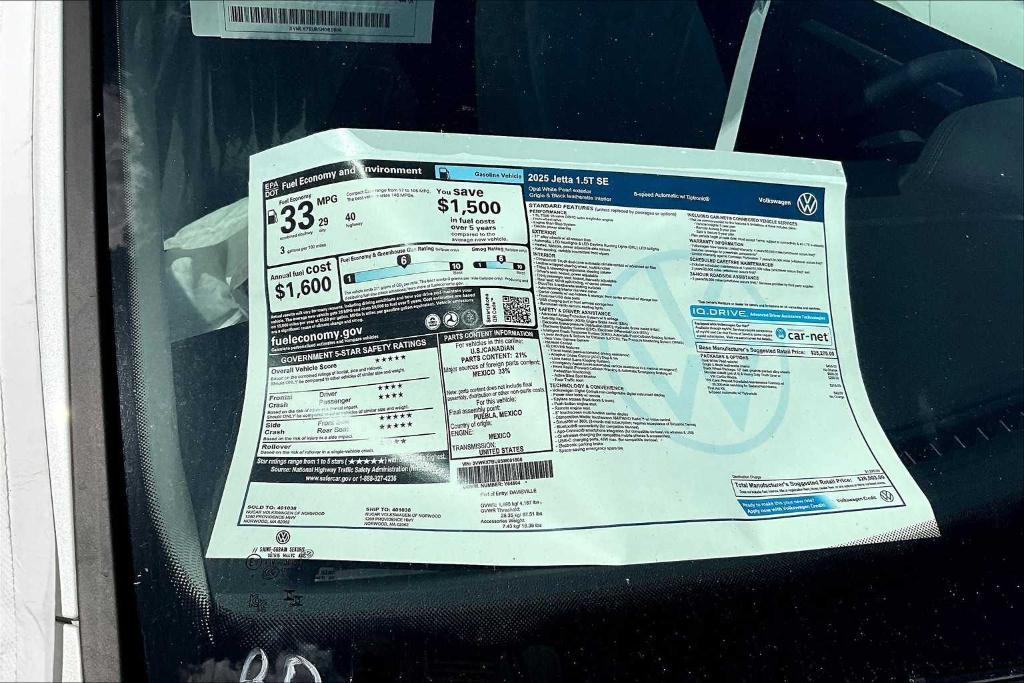 new 2025 Volkswagen Jetta car, priced at $27,046