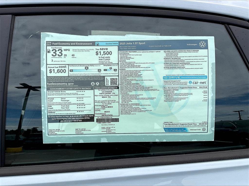 new 2025 Volkswagen Jetta car, priced at $25,597
