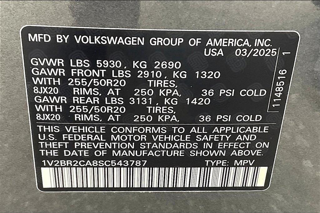 new 2025 Volkswagen Atlas car, priced at $47,131
