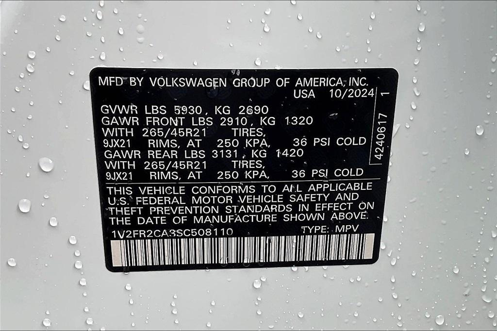 new 2025 Volkswagen Atlas car, priced at $52,886