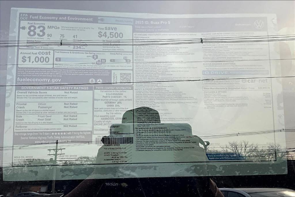 new 2025 Volkswagen ID. Buzz car, priced at $59,842
