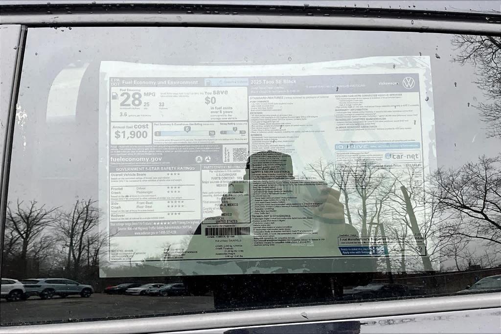 new 2025 Volkswagen Taos car, priced at $32,944