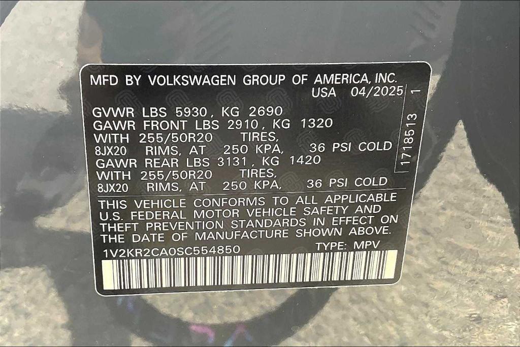 new 2025 Volkswagen Atlas car, priced at $43,335