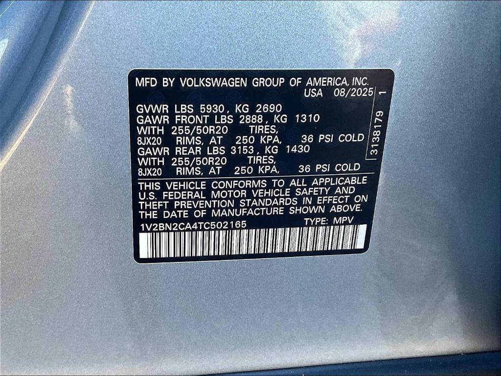 new 2026 Volkswagen Atlas car, priced at $49,467