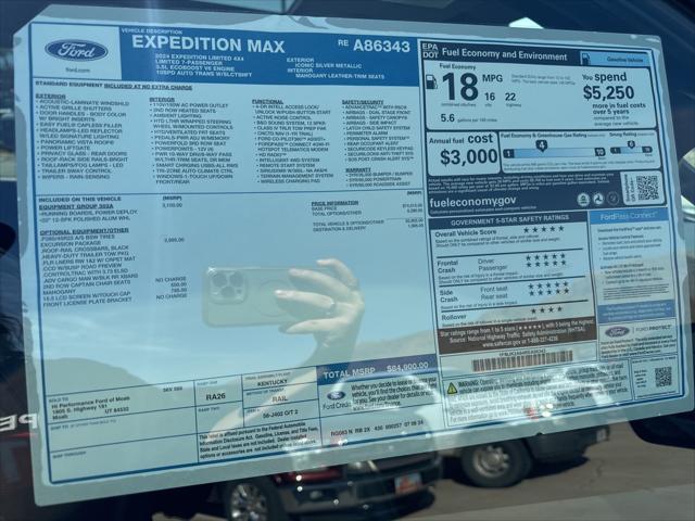 new 2024 Ford Expedition Max car, priced at $84,900