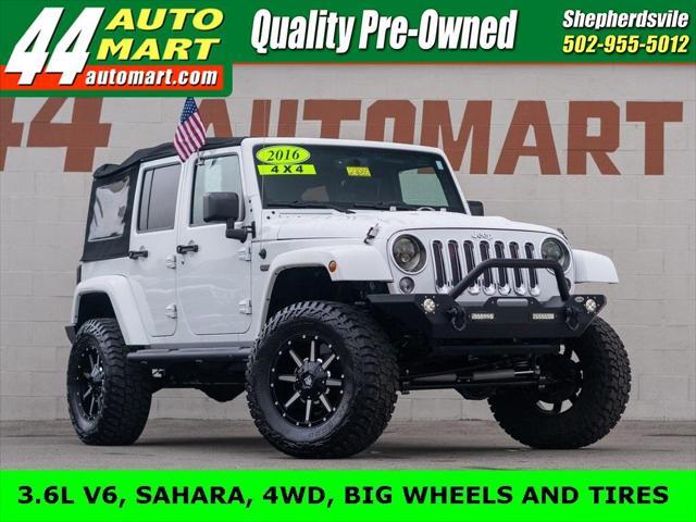 used 2016 Jeep Wrangler Unlimited car, priced at $26,544