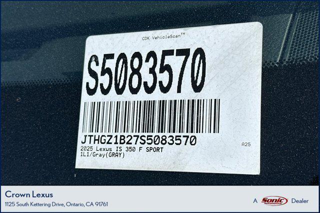 new 2025 Lexus IS 350 car, priced at $50,118