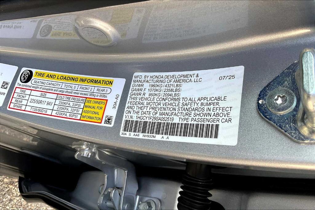 new 2025 Honda Accord car, priced at $29,445