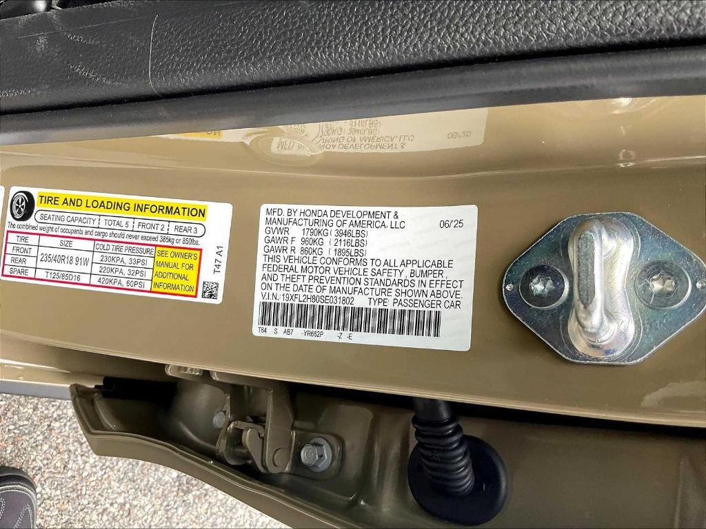 new 2025 Honda Civic car, priced at $29,055