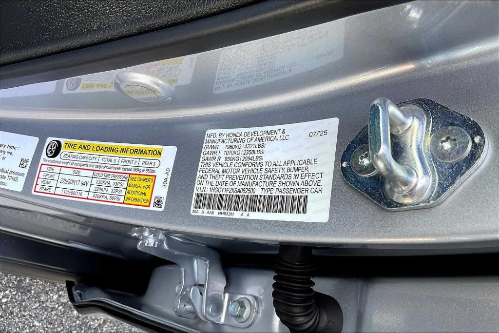 new 2025 Honda Accord car, priced at $29,445