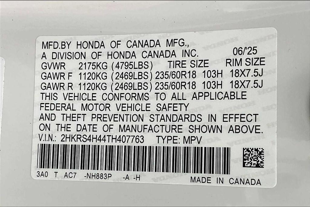 new 2026 Honda CR-V car, priced at $36,500