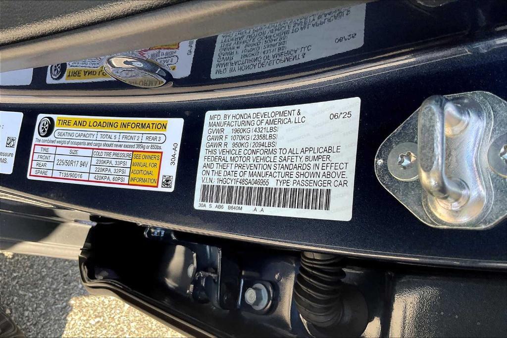 new 2025 Honda Accord car, priced at $31,710