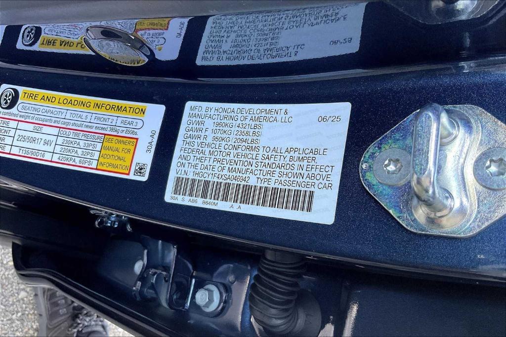 new 2025 Honda Accord car, priced at $31,710