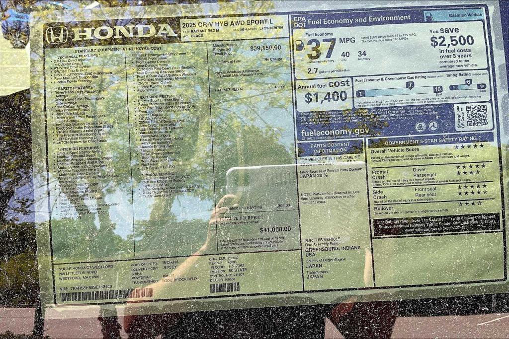 new 2025 Honda CR-V Hybrid car, priced at $41,000