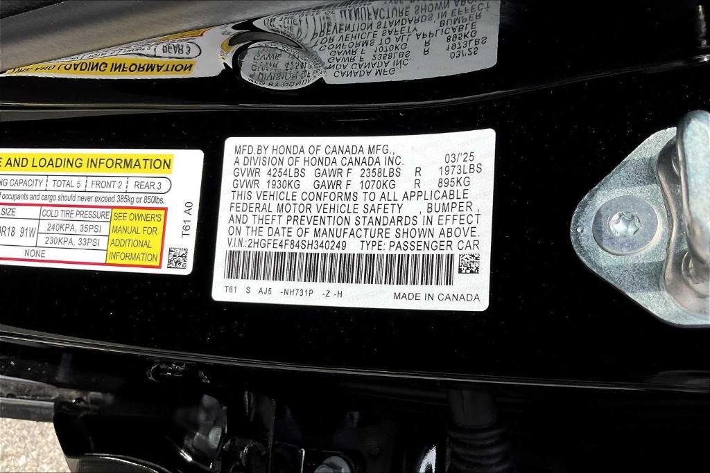 new 2025 Honda Civic Hybrid car, priced at $33,100