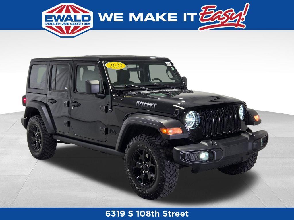 used 2022 Jeep Wrangler Unlimited car, priced at $32,390