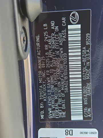 new 2025 Lexus ES 350 car, priced at $49,815