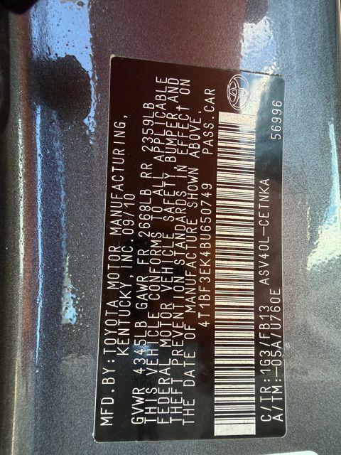 used 2011 Toyota Camry car, priced at $10,500