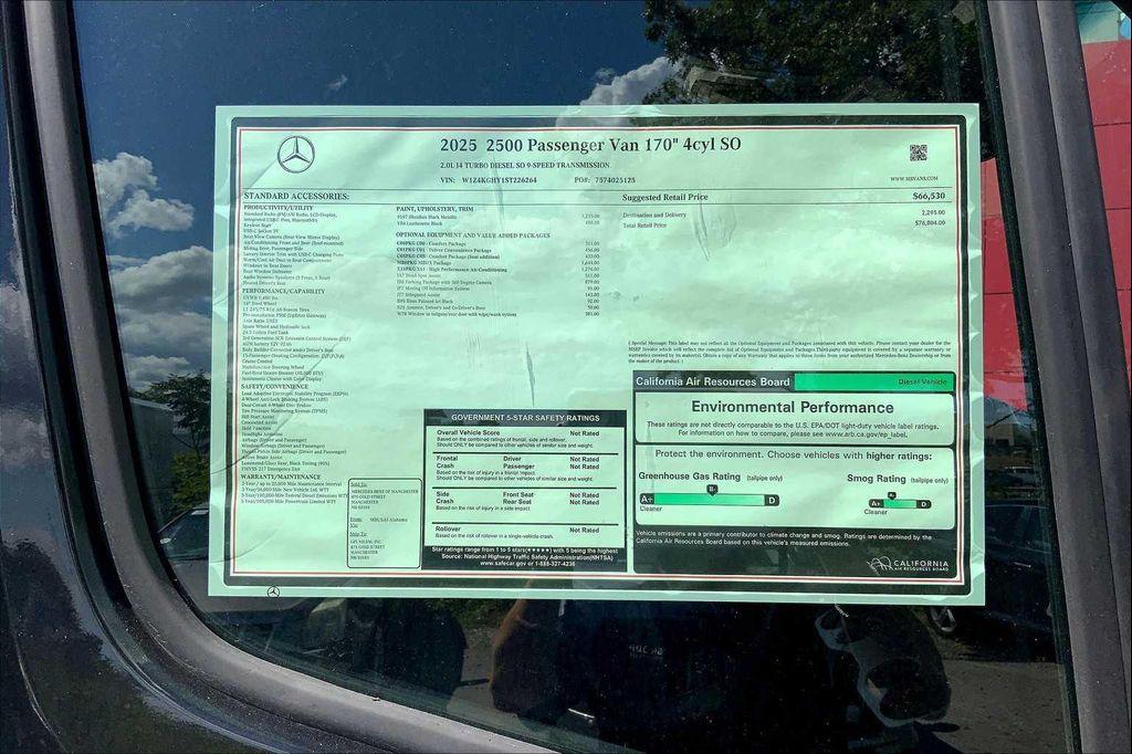 new 2025 Mercedes-Benz Sprinter 2500 car, priced at $76,804