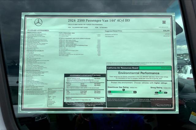 new 2024 Mercedes-Benz Sprinter 2500 car, priced at $73,075