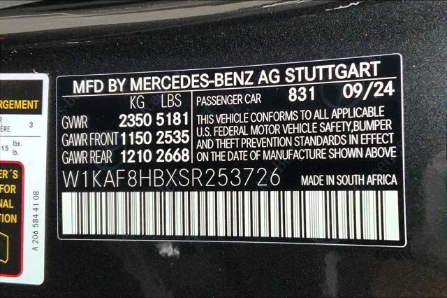 new 2025 Mercedes-Benz AMG C 43 car, priced at $69,170