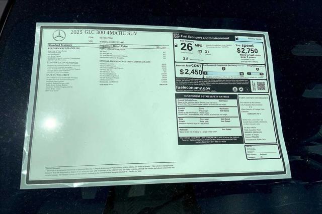new 2025 Mercedes-Benz GLC 300 car, priced at $58,015