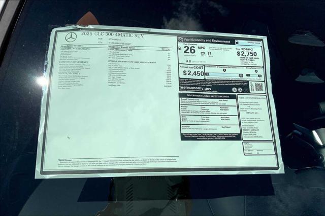 new 2025 Mercedes-Benz GLC 300 car, priced at $60,785
