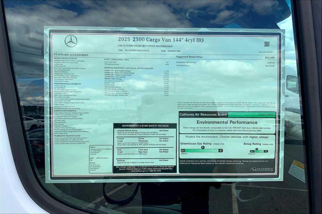 new 2025 Mercedes-Benz Sprinter 2500 car, priced at $67,072