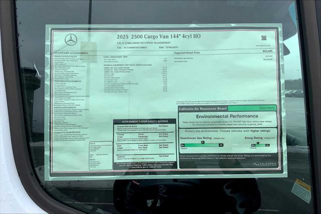 new 2025 Mercedes-Benz Sprinter 2500 car, priced at $63,323