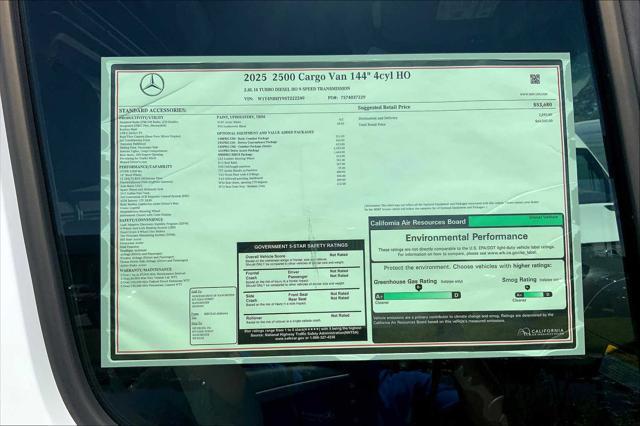 new 2025 Mercedes-Benz Sprinter 2500 car, priced at $64,002