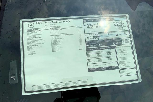new 2025 Mercedes-Benz E-Class car, priced at $90,415