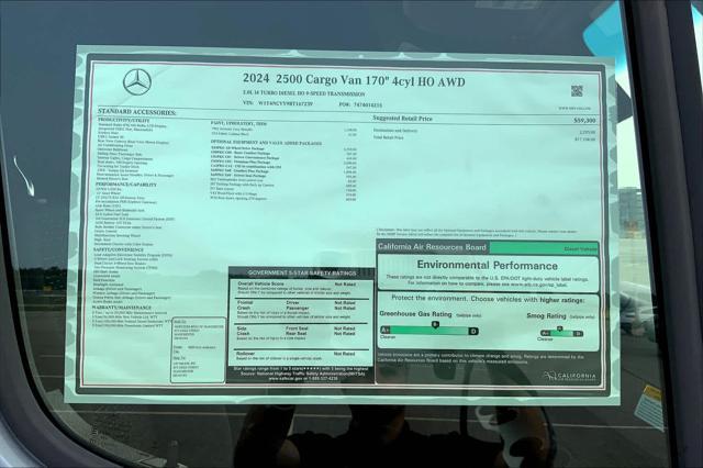 new 2024 Mercedes-Benz Sprinter 2500 car, priced at $77,108