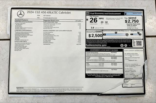 new 2024 Mercedes-Benz CLE 450 car, priced at $85,165