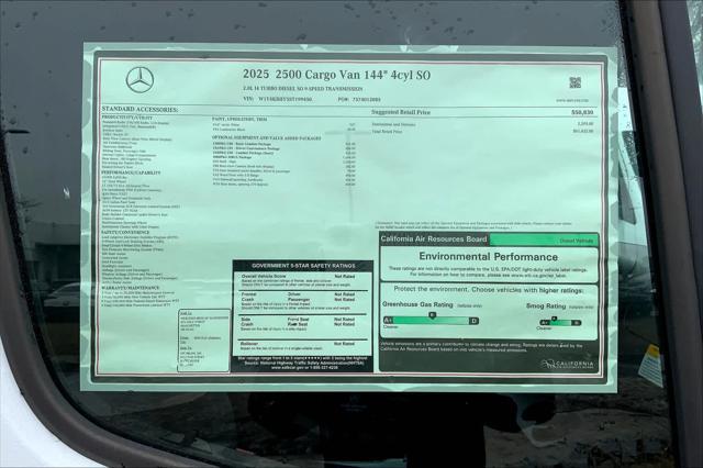 new 2025 Mercedes-Benz Sprinter 2500 car, priced at $61,432