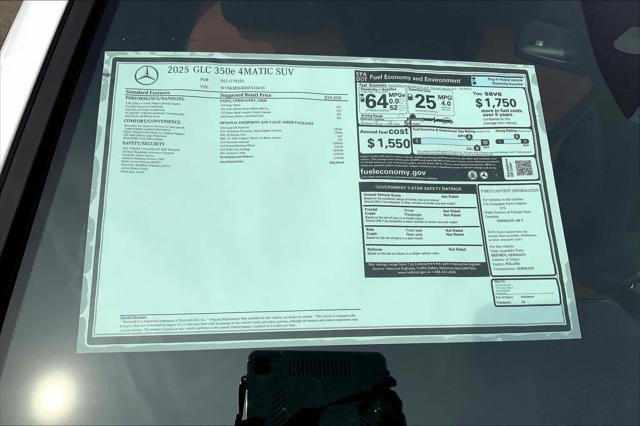 new 2025 Mercedes-Benz GLC 350e car, priced at $68,290