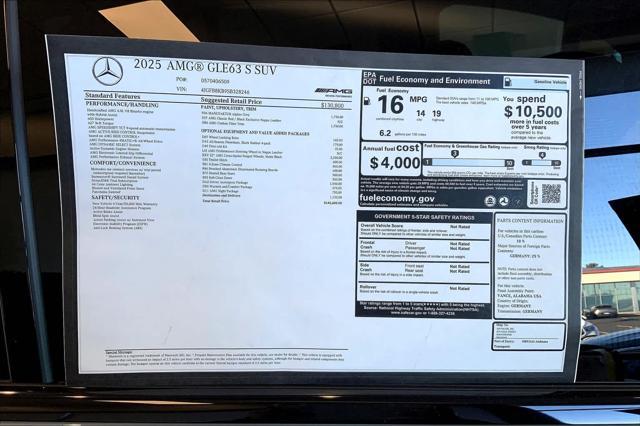 new 2025 Mercedes-Benz AMG GLE 63 car, priced at $145,600