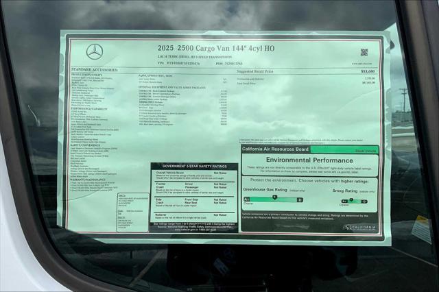 new 2025 Mercedes-Benz Sprinter 2500 car, priced at $67,001