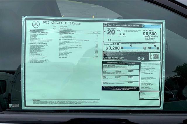 new 2025 Mercedes-Benz AMG GLE 53 car, priced at $102,175
