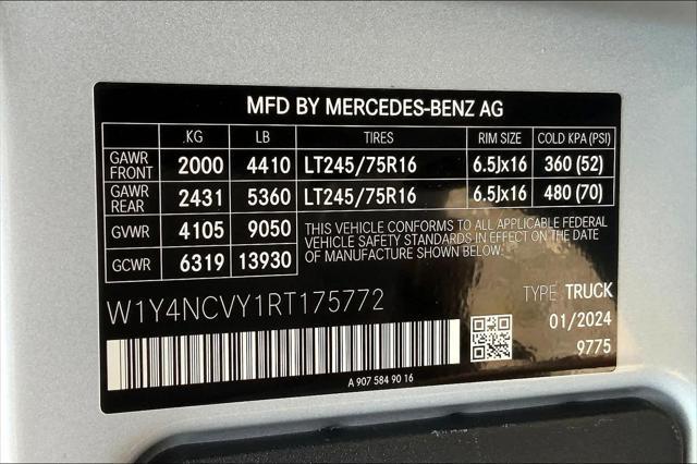 new 2024 Mercedes-Benz Sprinter 2500 car, priced at $77,994