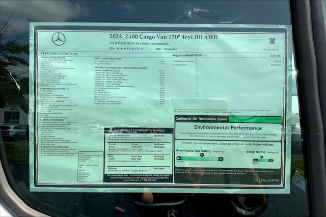 new 2024 Mercedes-Benz Sprinter 2500 car, priced at $77,994