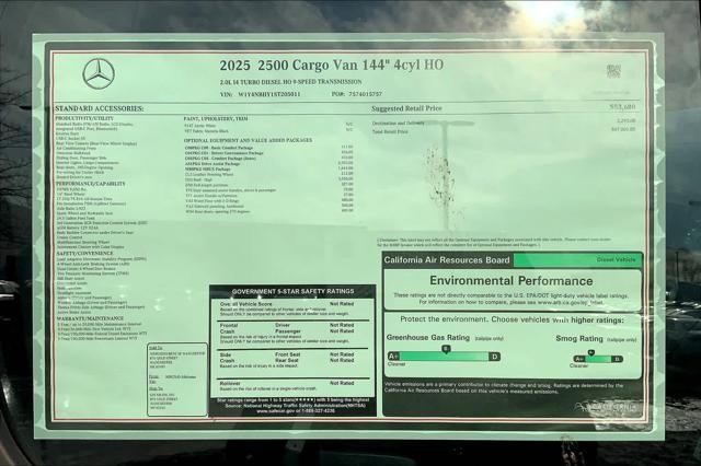 new 2025 Mercedes-Benz Sprinter 2500 car, priced at $67,001