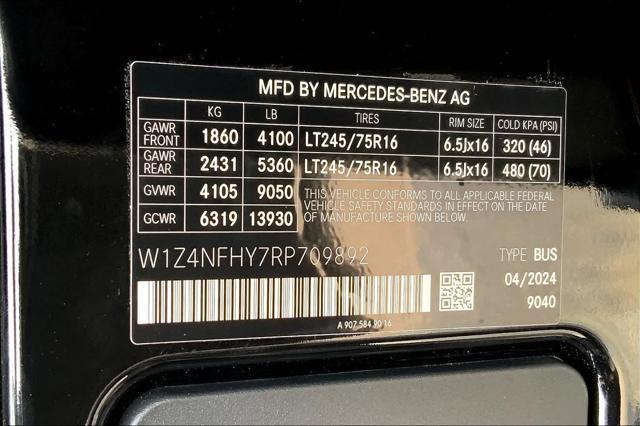 new 2024 Mercedes-Benz Sprinter 2500 car, priced at $73,075