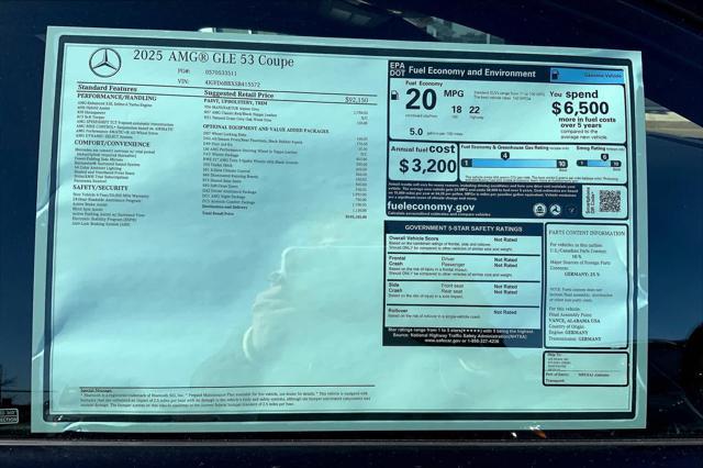 new 2025 Mercedes-Benz AMG GLE 53 car, priced at $103,185
