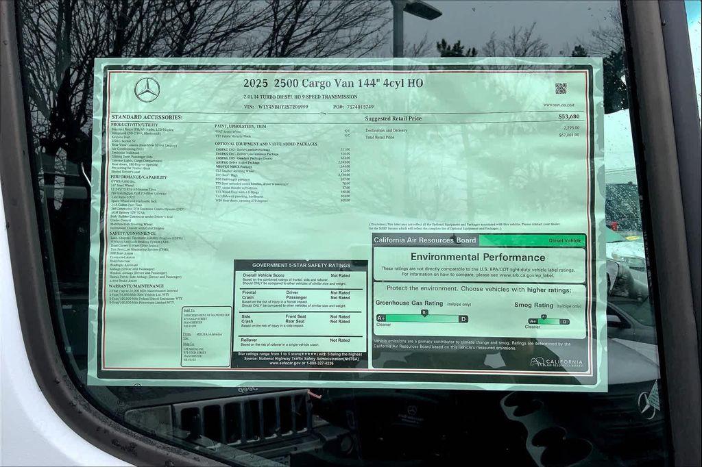 new 2025 Mercedes-Benz Sprinter 2500 car, priced at $67,001