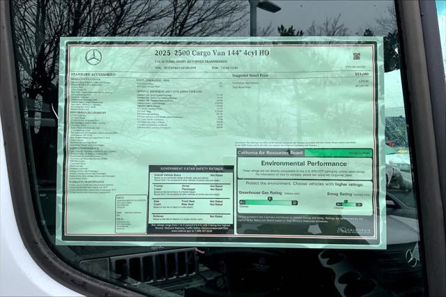 new 2025 Mercedes-Benz Sprinter 2500 car, priced at $67,001