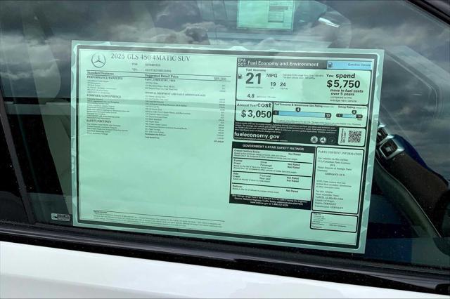 new 2025 Mercedes-Benz GLS 450 car, priced at $97,430
