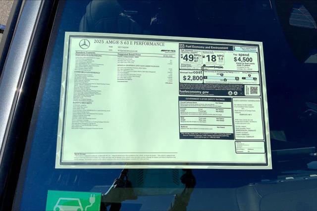 new 2025 Mercedes-Benz AMG S 63 E car, priced at $200,680