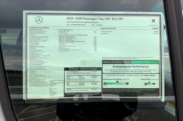 new 2024 Mercedes-Benz Sprinter 2500 car, priced at $73,075