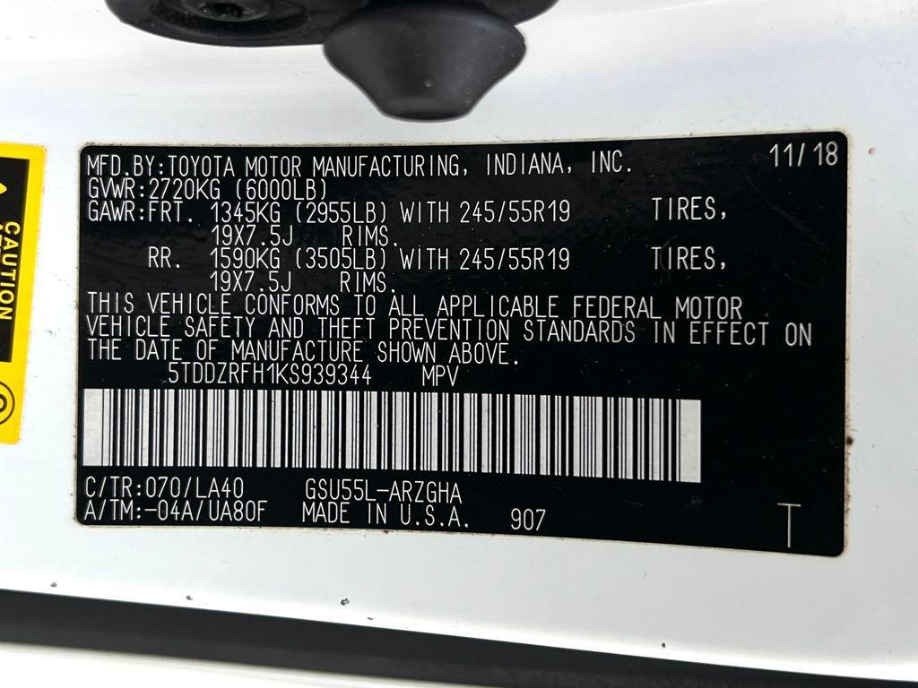used 2019 Toyota Highlander car, priced at $29,993